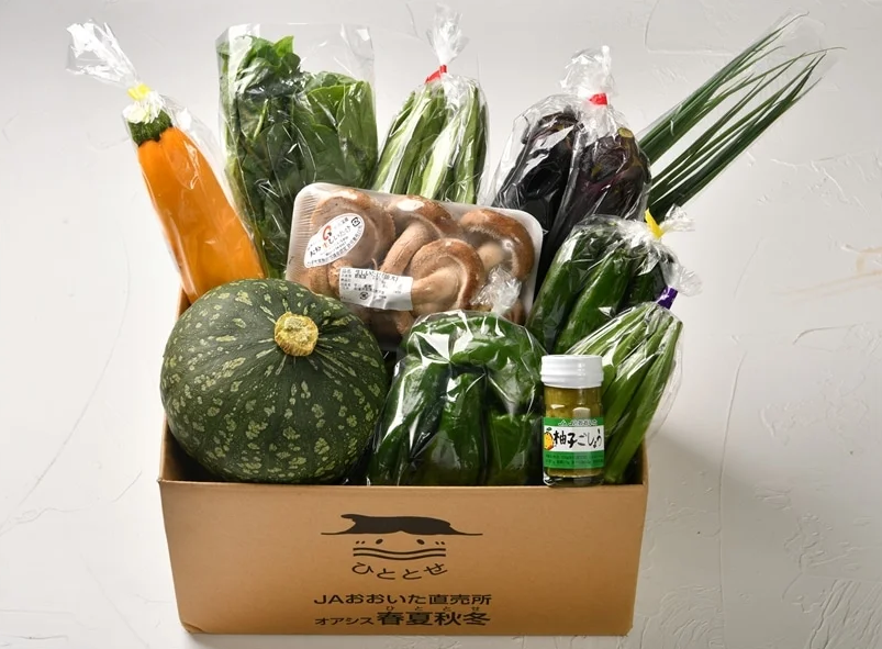 通販　タウン】産地直送　【オアシス春夏秋冬】旬のお野菜ボックス（10品以上）+大分県産調味料1品付き！:　まるっと完食おおいた～美味しいもんいっぱい送っちゃんけん～|【ＪＡ　お取り寄せ