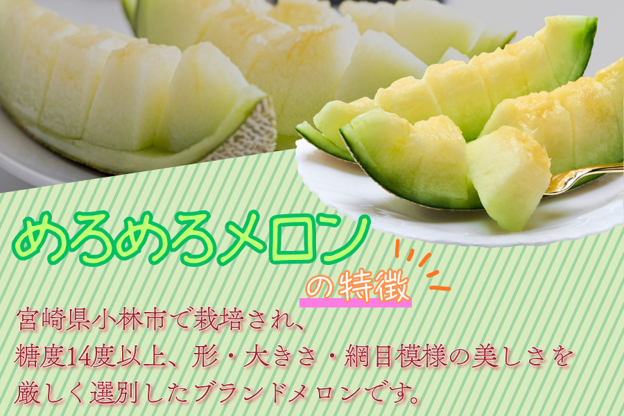 【母の日】宮崎県小林市産 めろめろメロン(3L〜4L)