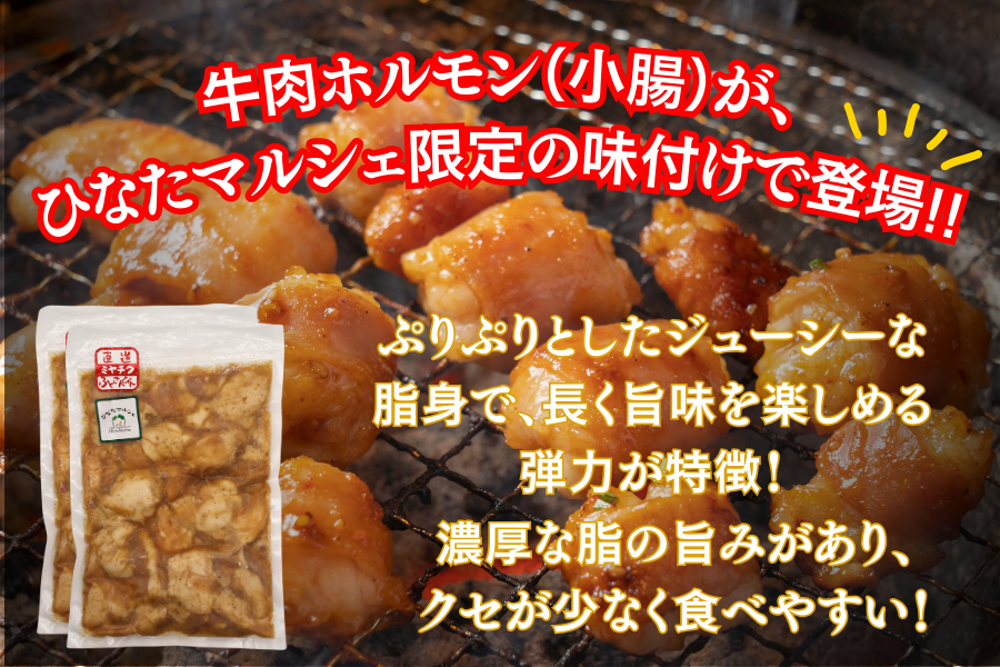 【ひなたマルシェ限定】味付けホルモン(小腸) 500g×2
