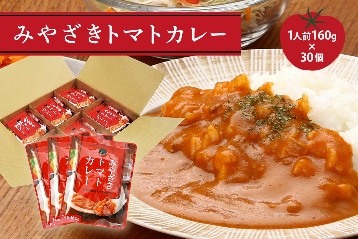 みやざきトマトカレー１６０ｇ×30個 【ご家庭用におすすめ！】