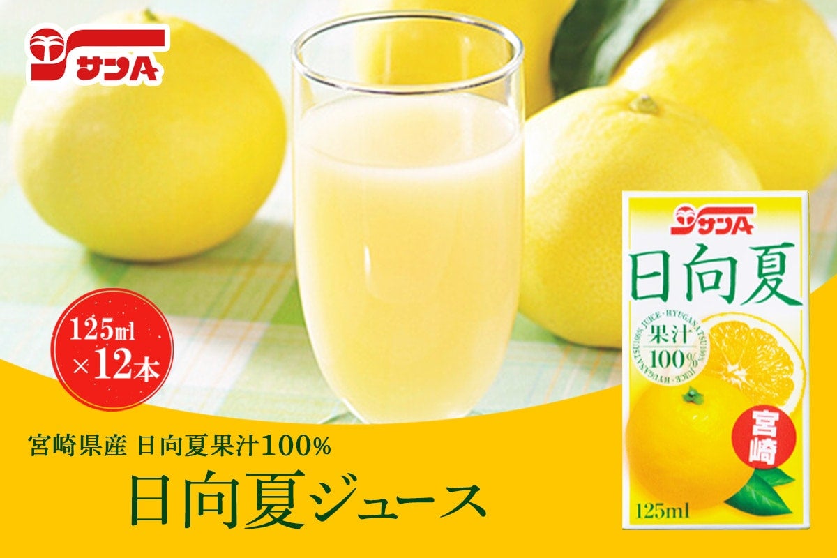 サンA 日向夏ジュース100% 125ml紙×12本