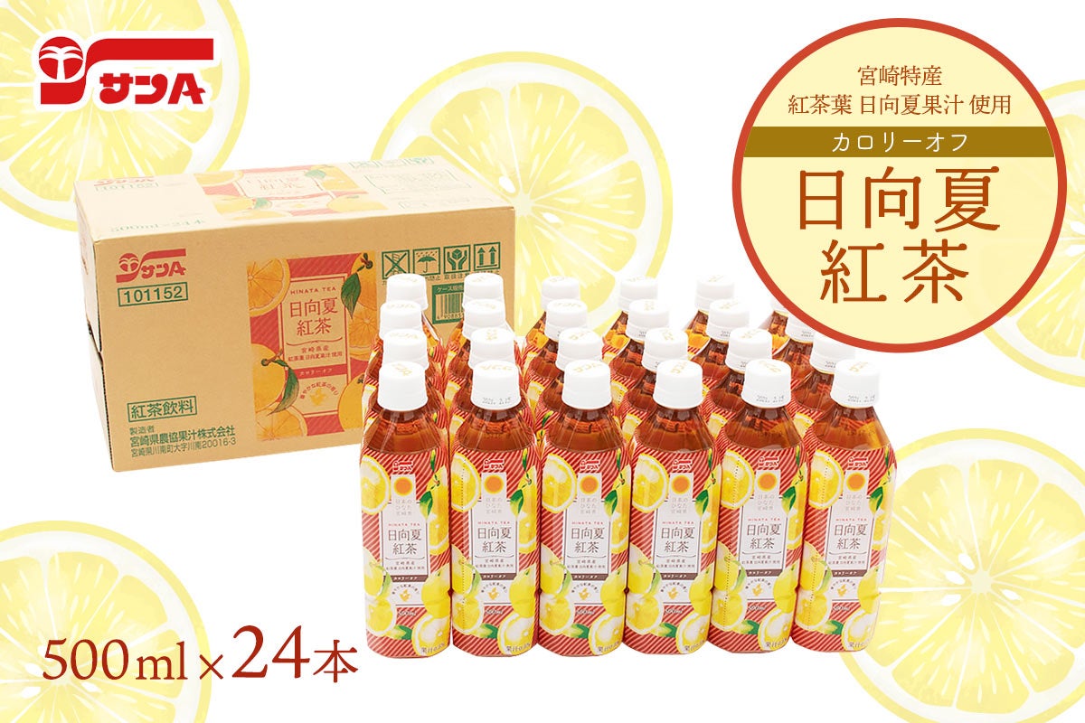 サンA 日向夏紅茶HINATA TEA 500mlPET×24本