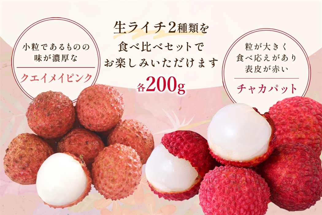 宮崎県綾町産 生ライチ食べ比べセット: JAみやざき Tege Mahalo|【JA