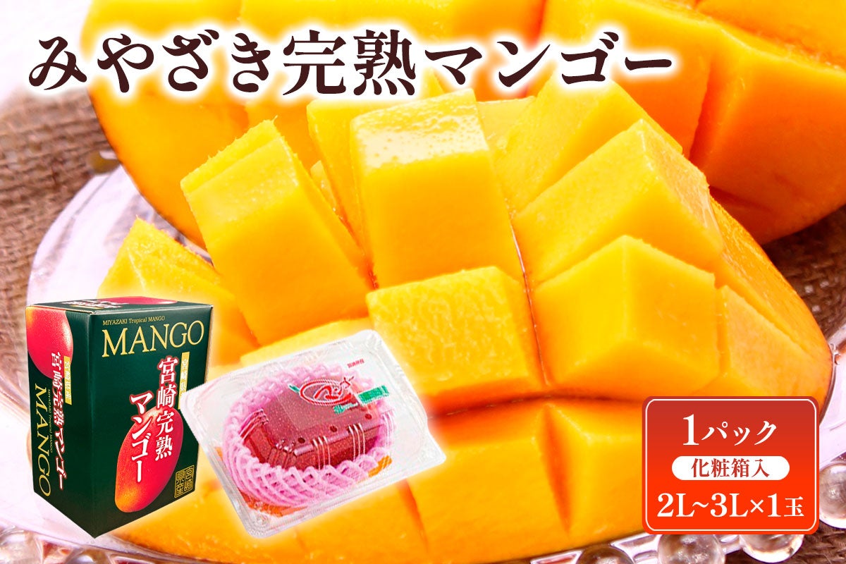 みやざき完熟マンゴー 1パック化粧箱入り