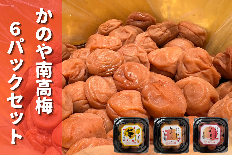 かのや南高梅 梅干しバラエティ6パックセット: JA鹿児島県経済連