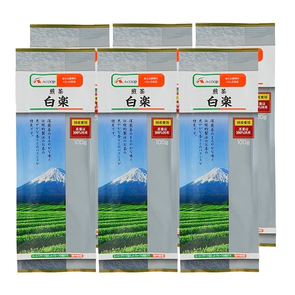 【期間限定！最安値挑戦】 煎茶 即日出荷☆新茶☆】エーコープ 白楽 エーコープ 100g×6袋: 茶