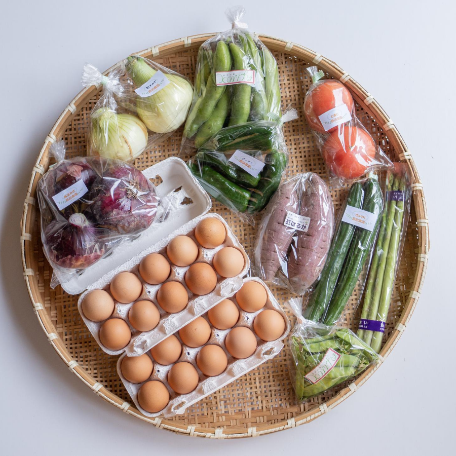 お歳暮】 たべとうみん旬菜ボックスBセット（季節の野菜と卵20個入り