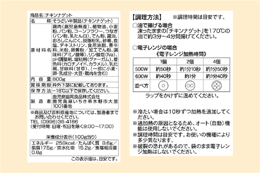 鹿児島県産鶏肉のチキンナゲット3.2kg: お肉の宅配 肉市場|【JA