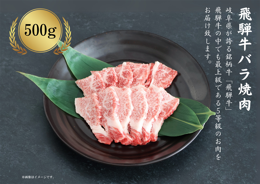 【化粧箱入り】飛騨牛バラ焼肉500g(250g×2)