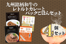 九州銘柄和牛のレトルトカレーとパックごはんセット【送料込み】: お肉