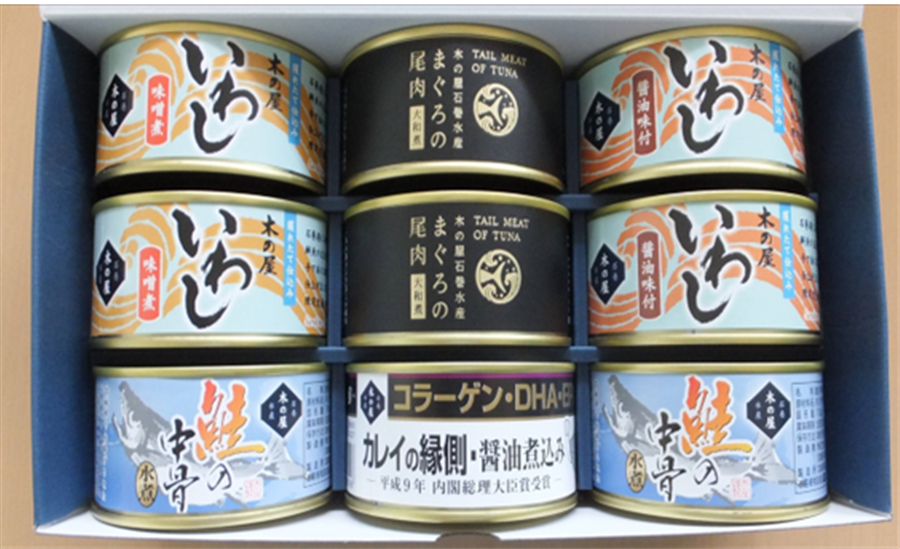9缶:　ＵＭＡＩＺＯマーケット|【ＪＡタウン】産地直送　敬老の日】木の屋石巻水産　お取り寄せ　魚缶詰合わせ　通販