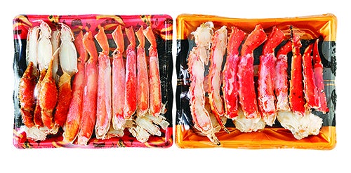 かにの殻を半分剥いた「ハーフポーション加工」で食べやすく仕上げました