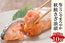 WT00290S 秋鮭さざ浪漬（北海道産）鮭の糀漬 鮭塩麹漬｜佐藤水産