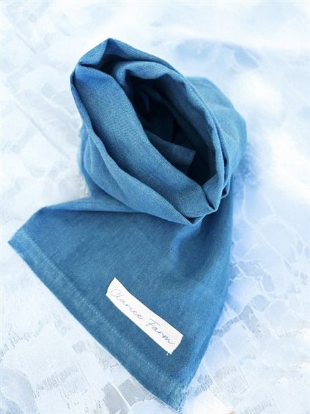 藍染デイリークロス(手ぬぐい)根本凪のノウフク連携中コラボ 3枚(送料込みの価格です)