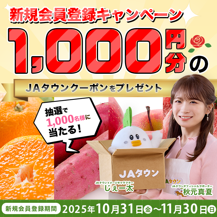 VKo^Ly[ԒVKo^̒璊I1,000l1,000~JA^EN[|v[g!VKo^ԁF2025N1031()〜2025N1130()N[|̕t^тp\Ԃ̓Ly[IɂȂ܂B