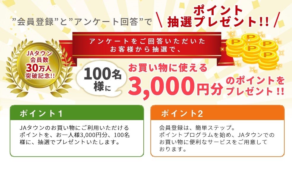 産地直送 通販 お取り寄せ 会員アンケートにこたえてポイントゲット jaタウン 産地直送 通販 お取り寄せ 会員アンケートにこたえてポイントゲット jaタウン